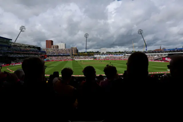 A general view of play during the Vitality Blast T20 Semi-Final 1 mtach between Essex Eagles and Hampshire Hawks at Edgbaston