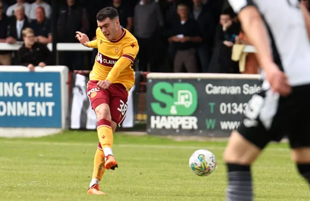 Motherwell's Lennon Miller scores to make it 1-0