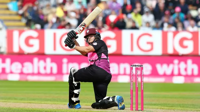 Tom Banton batting for Somerset