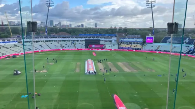 Warming up at Edgbaston