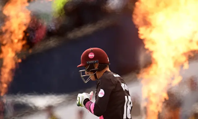 Tom Banton goes out to bat for Somerset