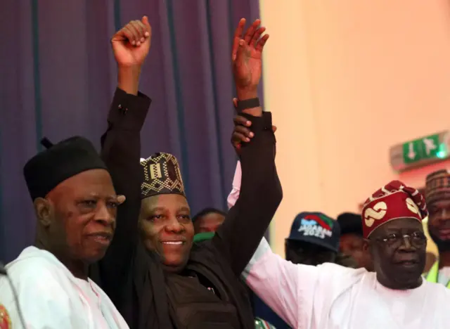 Tinubu, Shettima and Abadullahi Adamu