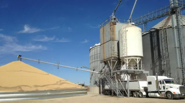 A grain silo in Ukraine