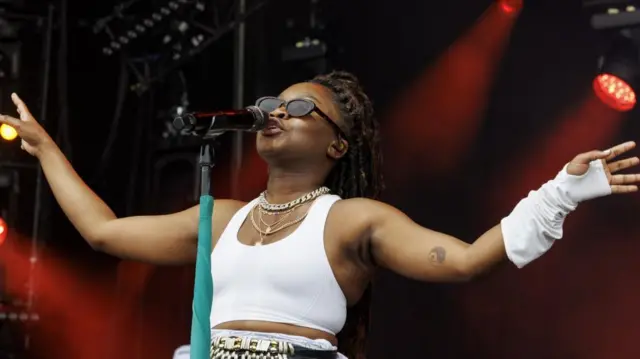 ambian rapper Sampa The Great performing earlier  at the Paléo Festival in Nyon in Switzerland - 18 July 2023