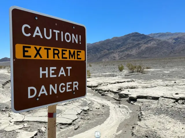 Warning sign, Death Valley, California