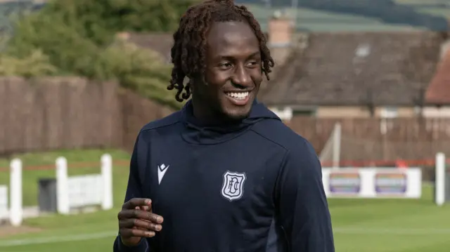 New signing Malachi Boateng, on loan from Crystal Palace, is on the bench