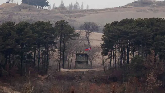 North Korean guard post - seen from the Joint Security Area of the DMZ