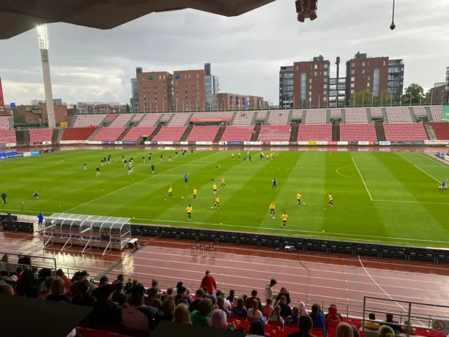 General view of the stadium in Tampere