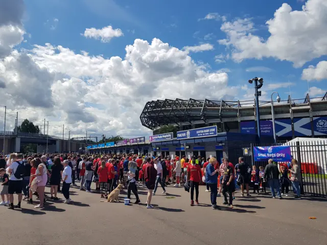 Supporters descend on Murrayfield