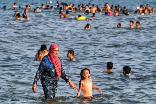 People in the sea