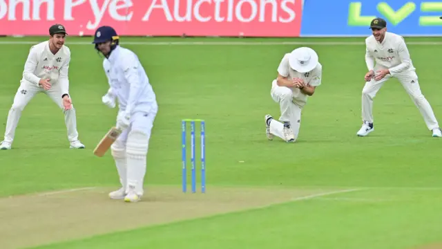 Ian Holland caught at slip