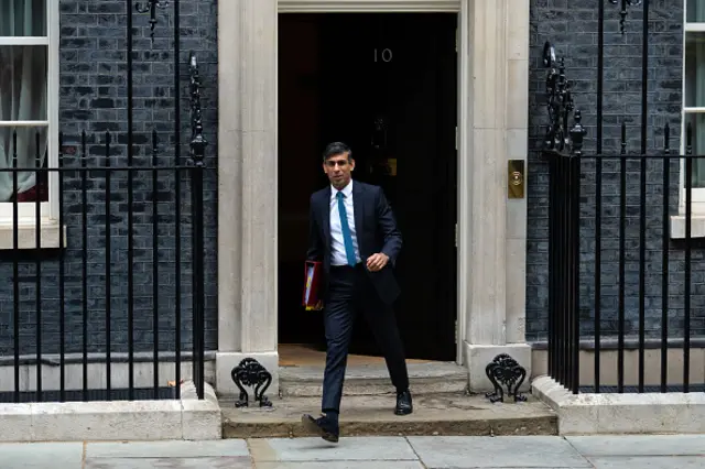 Rishi Sunak leaves Downing Street