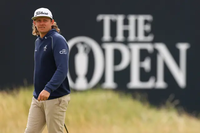 Australian golfer Cameron Smith during a practice round at the Open