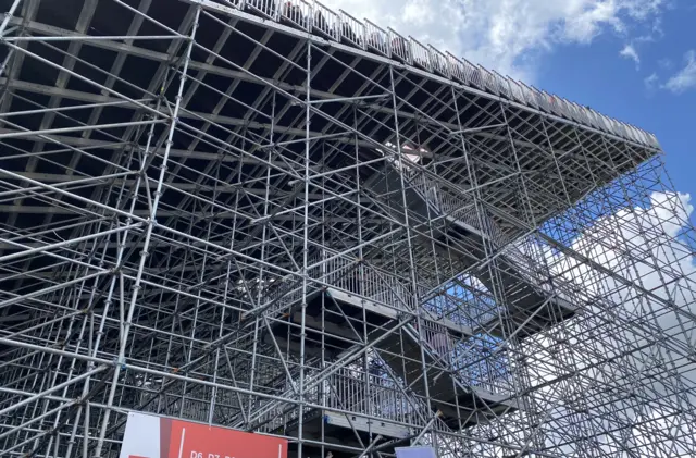 Temporary stand at Old Trafford