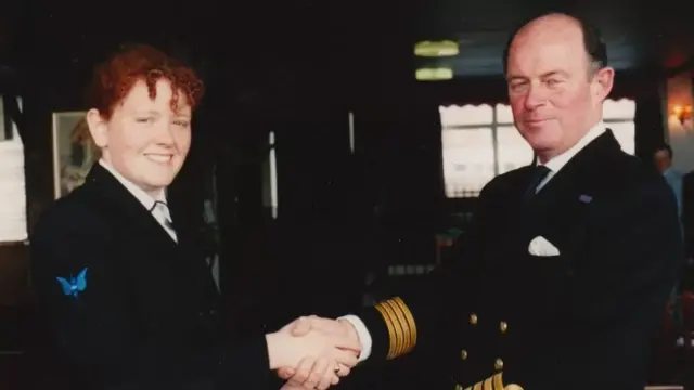 Emma Riley during her passing out ceremony in 1990