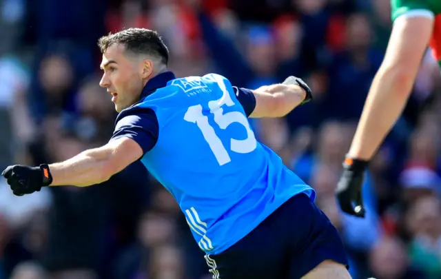 Colm Basquel celebrates scoring his sides second goal