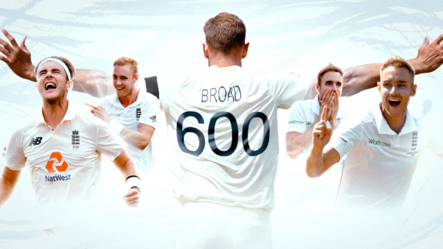 Stuart Broad 600 wickets celebration graphic