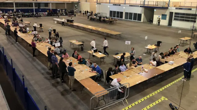 Ballot boxes arrive at Somerset counting venue