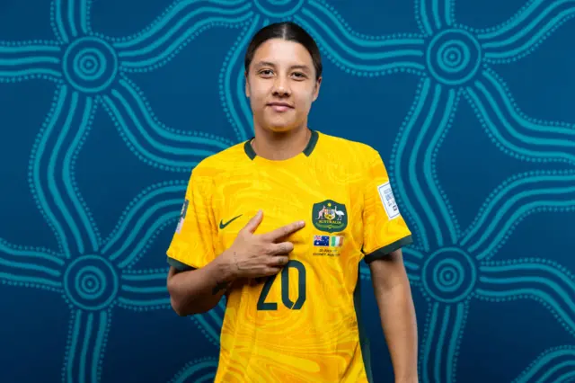 Sam Kerr poses for her official tournament picture.