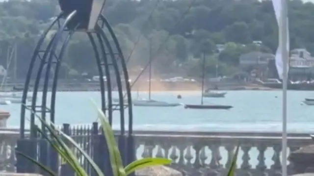 A flare set off near Isle of Wight