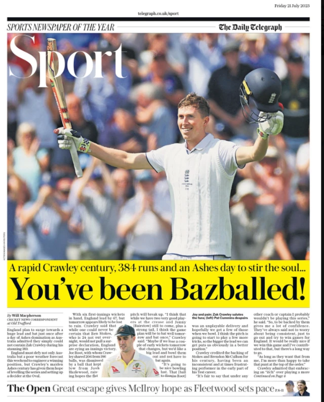 Telegraph back page