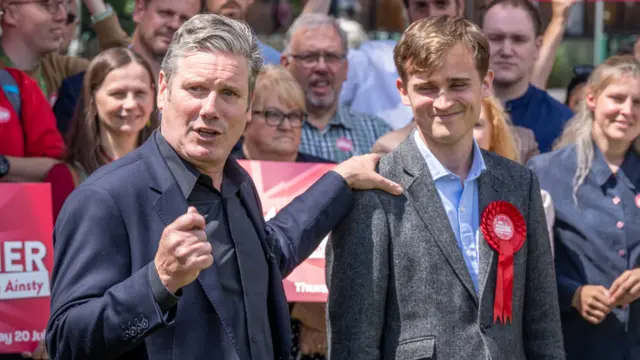 Labour leader Sir Keir Starmer campaigning with now-Labour MP Keir Mather in Selby last month