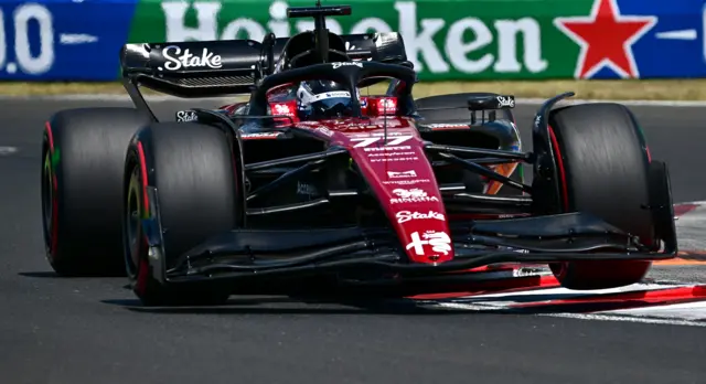 Valtteri Bottas drives his Alpha Romeo F1 car