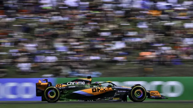 Oscar Piastri drives his McLaren F1 car