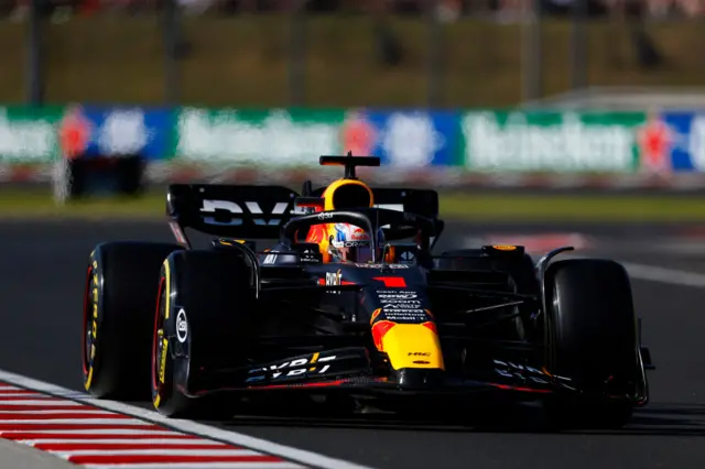 Max Verstappen in qualifying at the Hungarian GP.