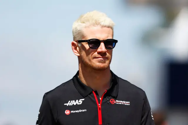 Nico Hulkenberg with his bleached hair