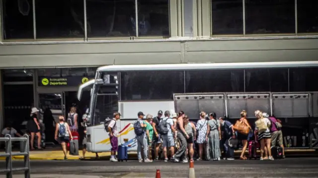 Bus at Rhodes airport