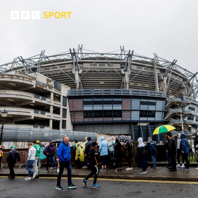 Fans gather outside Croke Park