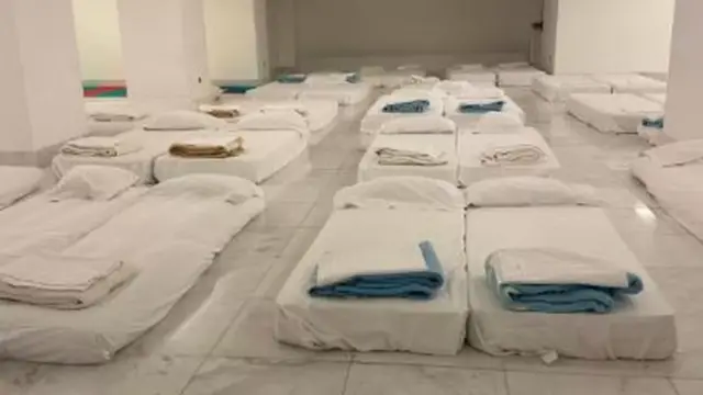 mattresses on the floor