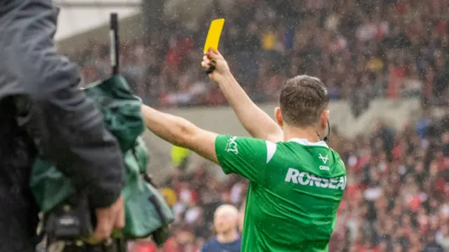 Yellow card shown