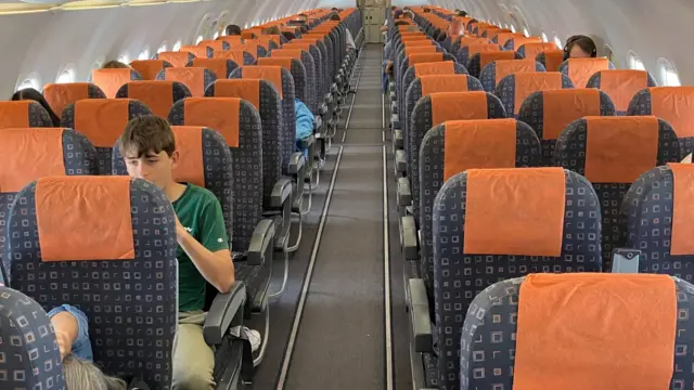 An empty EasyJet airplane