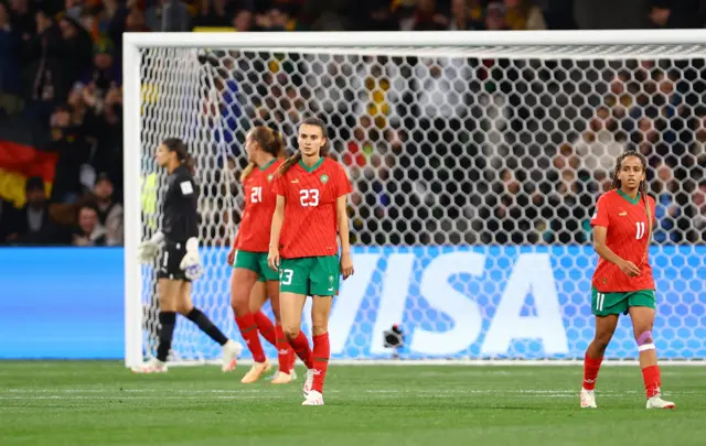 Morocco's Rosella Ayane looks dejected