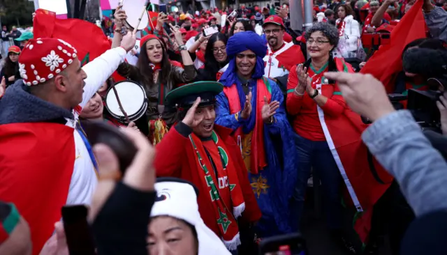 Morocco fans in Melbourne