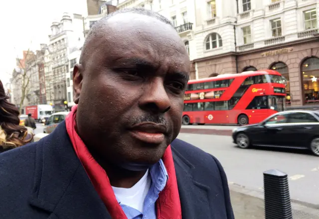 ames Ibori, former governor of Nigeria's Delta State, speaks after a court hearing outside the Royal Courts of Justice in London, Britain, January 31, 2017