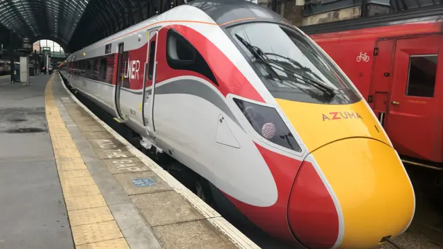 An LNER train at a station