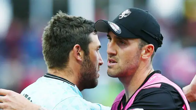 Jamie Overton (left) hugging twin brother Craig (right)