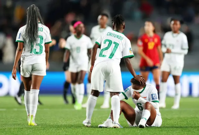 Zambia players cry