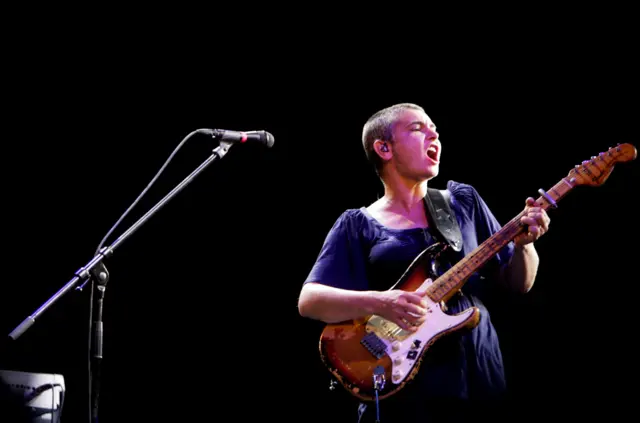 Sinéad O'Connor performs on stage during the Positivus music festival in Salacgriva July 18, 2009