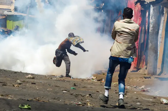 Anti-government protests against the imposition of tax hikes by the government in Nairobi