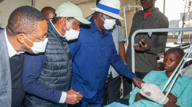 Opposition leaders visiting various hospitals in Nairobi to check up on injured people during the protests earlier on Wednesday