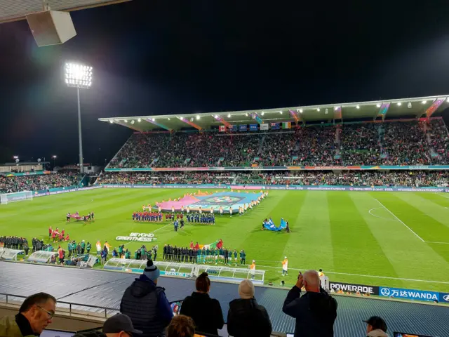 Teams at the anthems