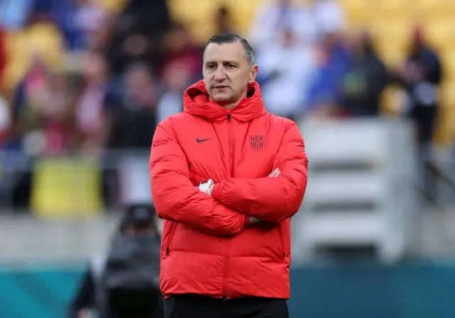 Vlatko Andonovski looks on