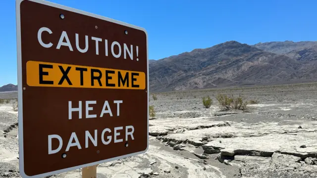 Warning sign in Death Valley, California