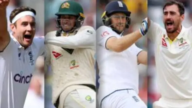 Stuart Broad, Usman Khawaja, Joe Root, Mitchell Starc