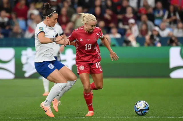 Lucy Bronze and Pernille Harder