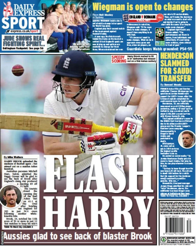 Daily Express back page